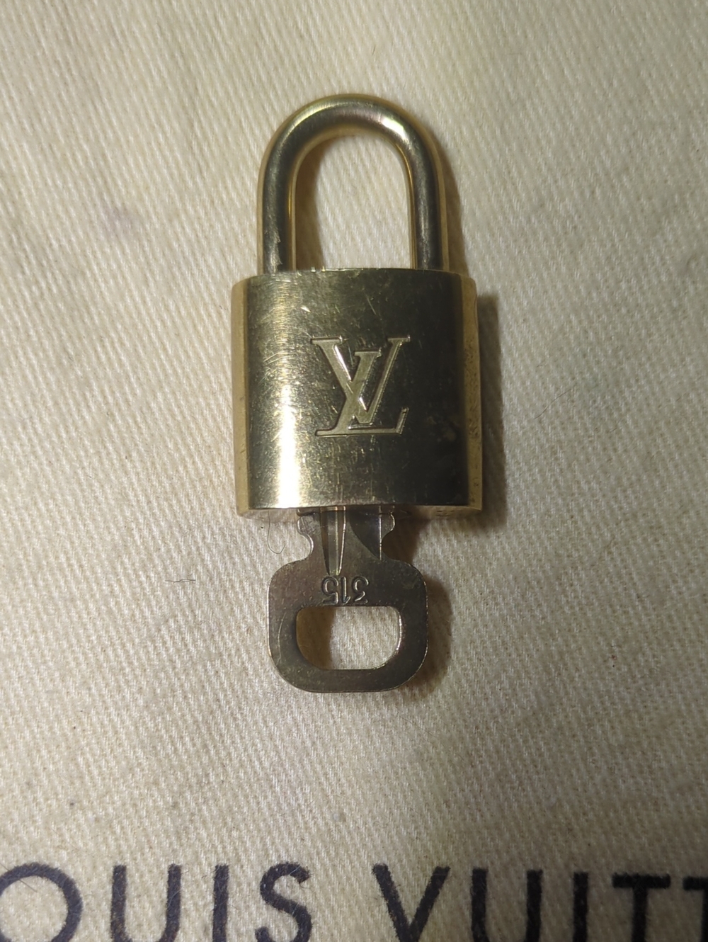 Vintage Louis Vuitton Gold Padlock with Key 1970's-1980's Era NOW ONLY $90 - Picture 2 of 5